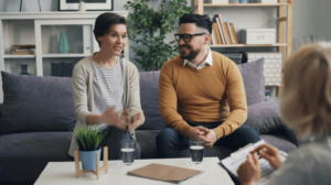 couple meeting with their couples therapist for the first time
